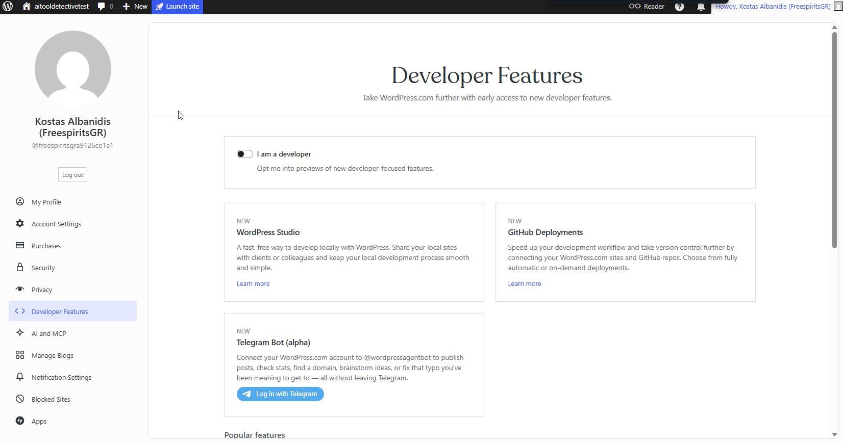 Building an AI Tools Portfolio on WordPress.com