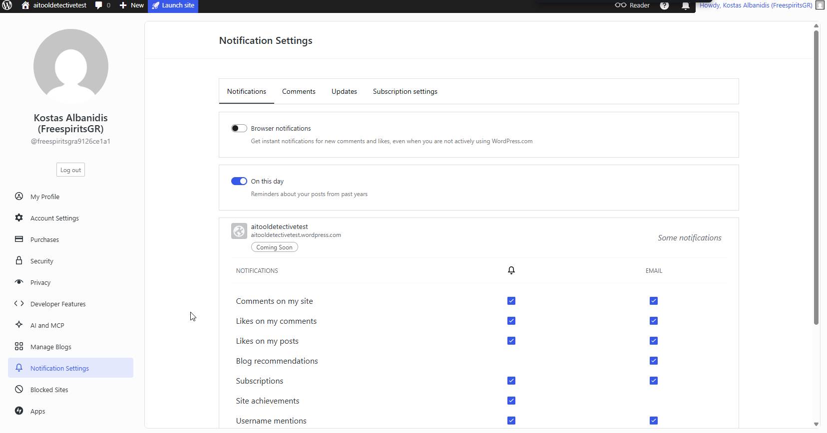 Building an AI Tools Portfolio on WordPress.com
