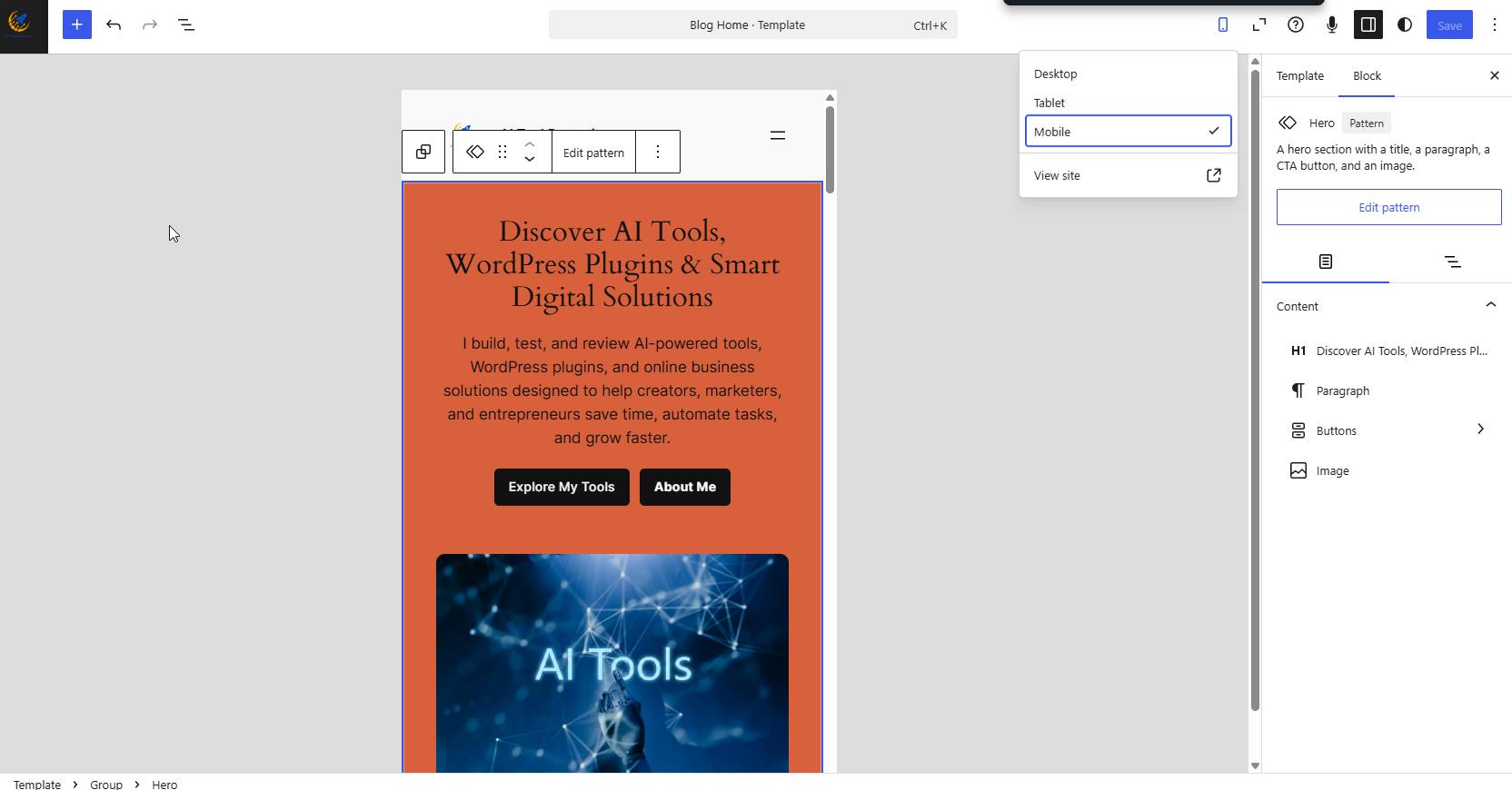 Building an AI Tools Portfolio on WordPress.com